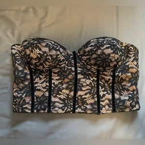 Boohoo strapless lace corset top (brand new!!)